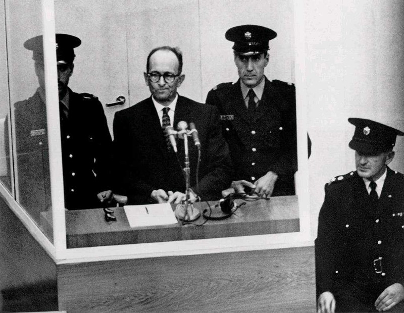 Adolf Eichmann during the trial